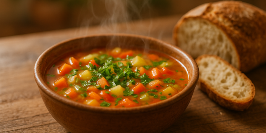 Ciorbă de legume gătită rapid