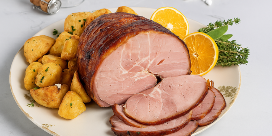 Jambon fraged în bere cu ghimbir